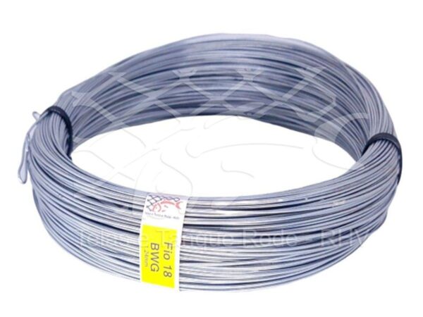 Rolo de 1kg de arame galvanizado fio 18 BWG de 1,24mm arame fino para gesso, artesanato