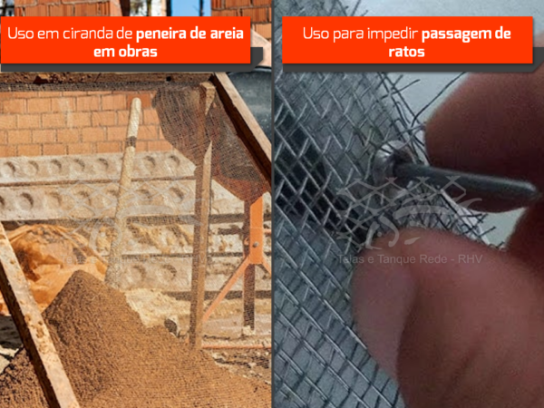 Uso da tela peneira de arroz em aço galvanizado em obras e uso para impedir a passagem de ratos