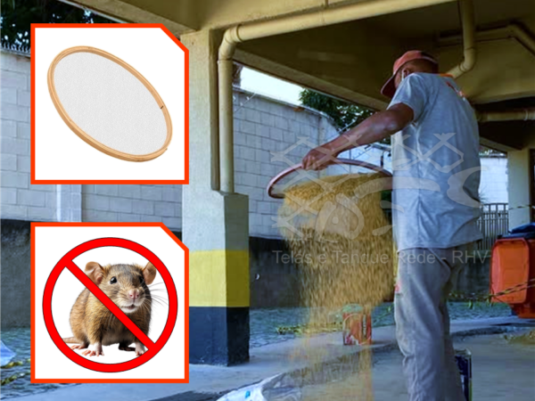 Tela peneira anti-roedores e anti-ratos para bloquear a passagem e não deixar passarem