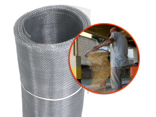 Tela peneira de arroz em aço galvanizado ideal para fabricação de peneiras para arroz e areia média