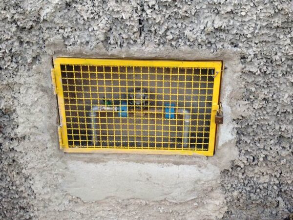 Tela cerca ondulada quadriculada otis para proteção de medidores