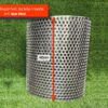 Rolo de tela inox enrolado com 40cm de altura