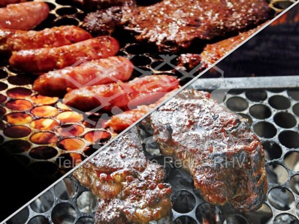 Tela grelha moeda em inox belinox ideal e adequada para churrasqueira, churrasco, assar carne em brasa