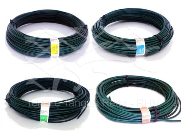 Quais as espessuras dos arames galvanizados revestidos de PVC na cor verde