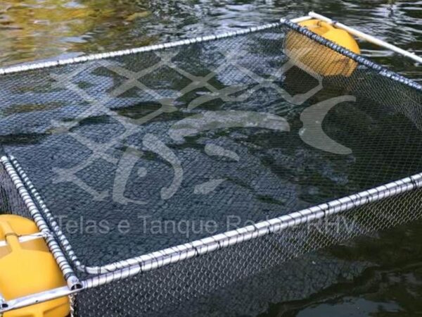 Tanque rede de tela em arame inox para criação de tilapias em cativeiro, maior durabilidade e resistência da gaiola
