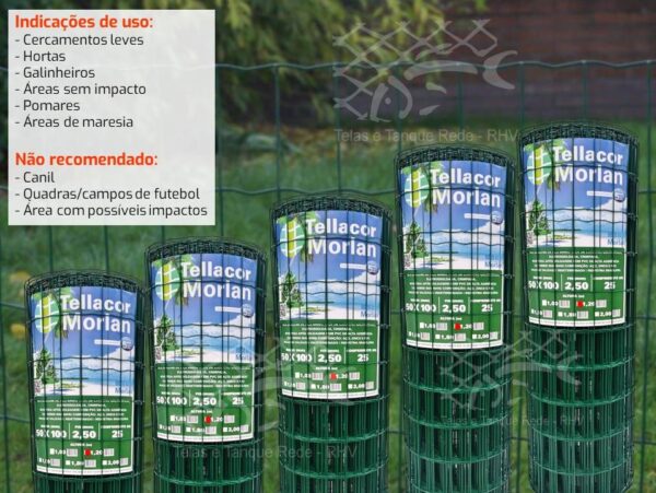 Instruções e indicação de uso e instalação da tela cerca verde