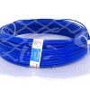 Rolo de 1kg de arame galvanizado revestido de PVC azul fio 16 BWG de 2,40mm de espessura
