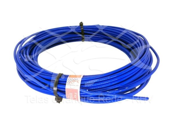 Rolo de 1k de arame galvanizado revestido de PVC azul fio 12 BWG de 3,80mm