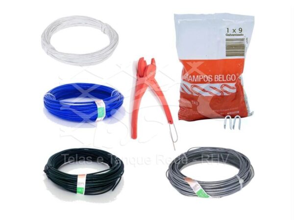 Kit para esticar e instalar cercas soldadas de arame Belgo, tellacor, titan