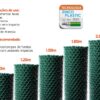 Quais as alturas disponíveis de tela alambrado revestida de PVC na cor verde