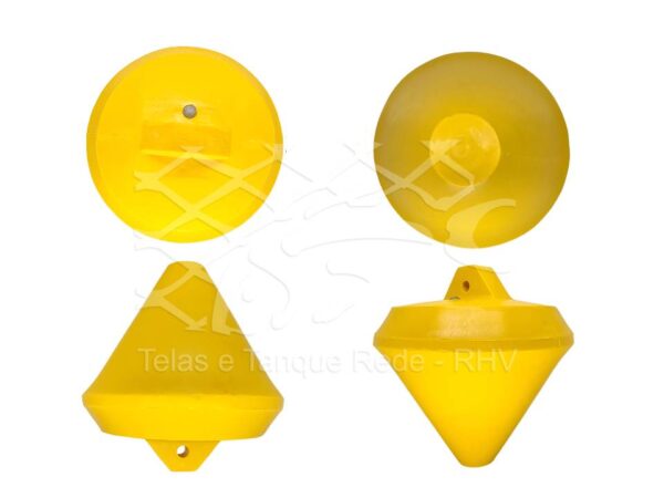 Boia flutuador de sinalização amarela ideal para sinalizar a localização de uma poita de concreto