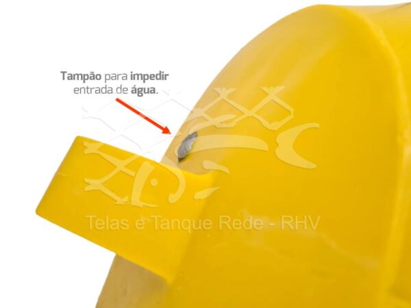 Tampão da boia flutuador amarelo para impedir entrada de água