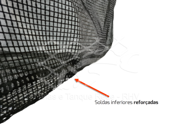 Tela em PVC para bolsões, berçários, tanques-rede, sacolas, peneiras ou sacos de coleta ideal para psicultura e aquicultura