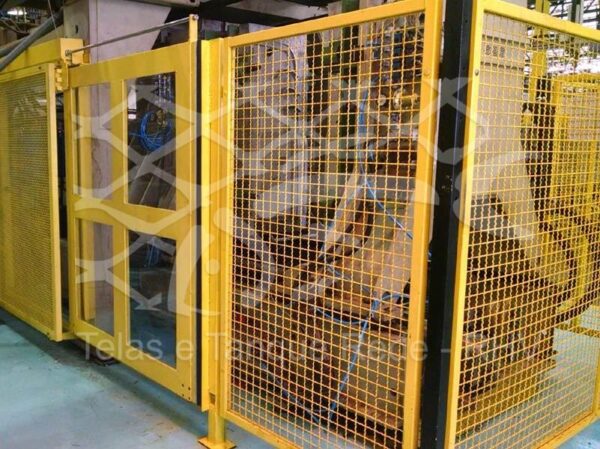 Tela cerca ondulada artística ideal para nr12 e para proteção de áreas industriais, máquinas e equipamentos