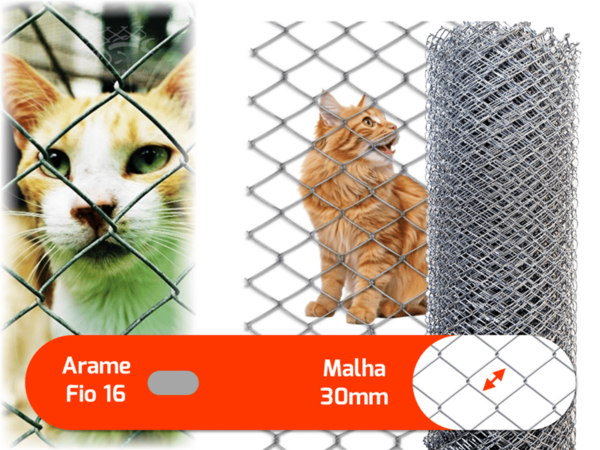 tela para gatos gatil em arame galvanizado