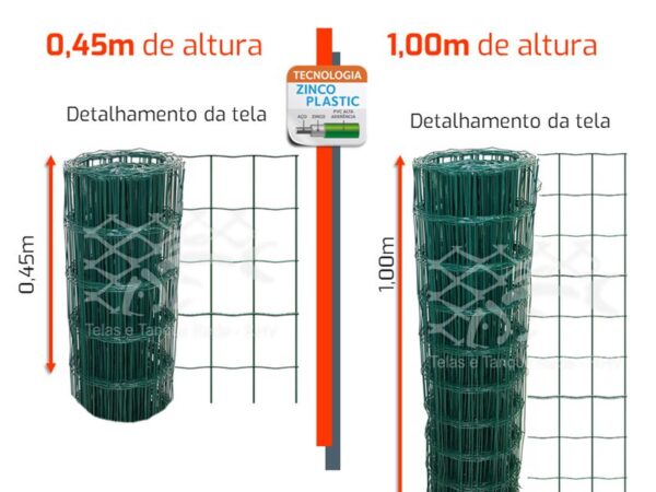 Detalhes e características da tela cerca verde soldada