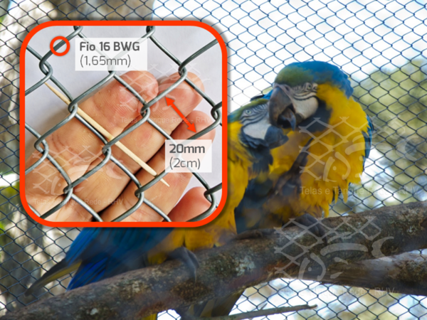 Especificações e detalhes da tela cerca viveiro fio 16