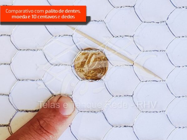 Comparativo do tamanho do buraco da tela cerca viveiro para aves passarinhos pequenos