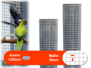 Tela soldada para viveiro malha 15mm