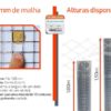 Detalhes e especificações da tela cerca arame galvanizado ideal para viveiros e aviários reforçada e com buracos pequenos