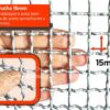 Detalhes da tela cerca viveiro ondulada fio 12 malha 15 mm, ideal para aves pequenas de porte semelhante a um canarinho