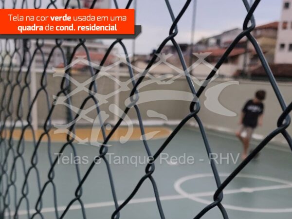 Tela cerca alambrado PVC verde para quadra esportiva e tela cerca para campo esportivo resistente à impactos