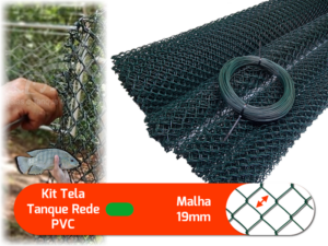 kite tela tanque rede arame revestido de PVC