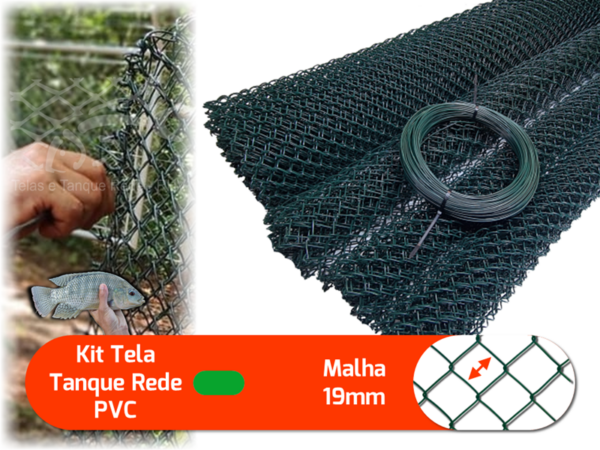 kit tela para tanque rede revestida de pvc