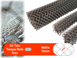 Kit tela tanque rede em arame inox para dar manunteção nos tanques rede