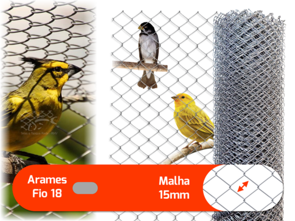 Tela para viveiro malha 15mm