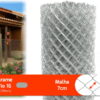 tela alambrado fio 16 malha 7cm galvanizada